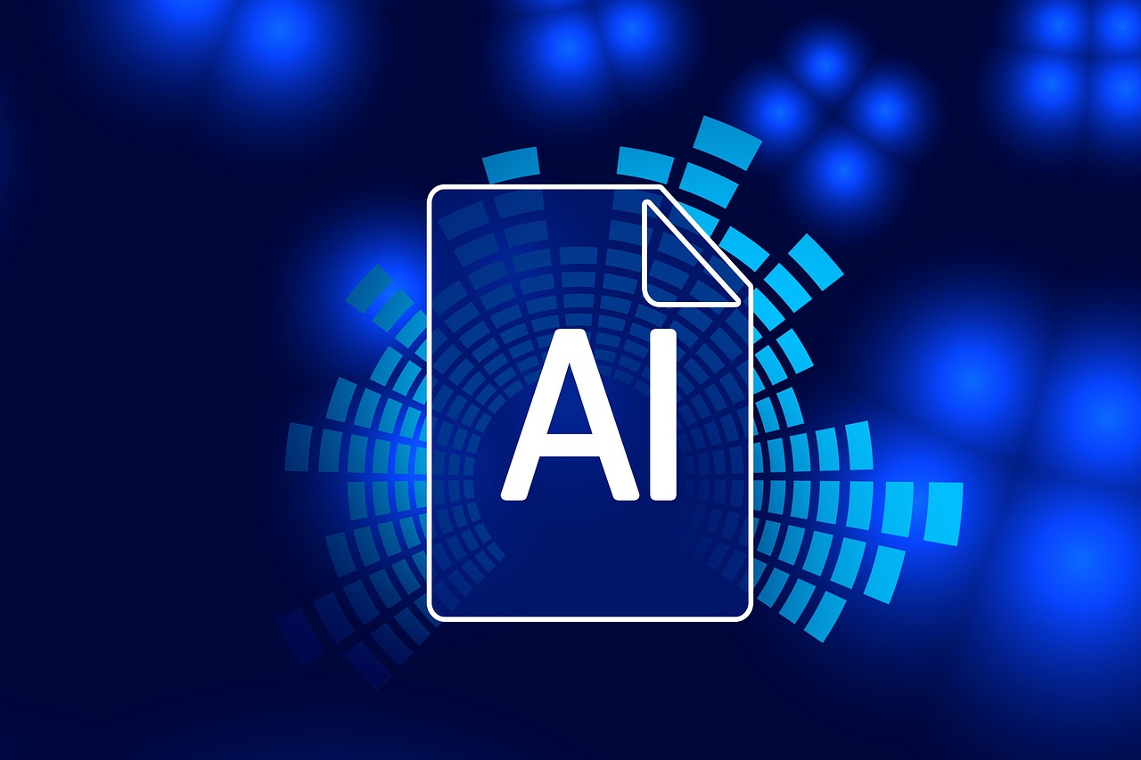 An illustration of a computer with the letters AI written.